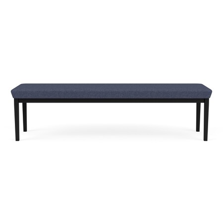 Lesro Lenox Steel 3 Seat Bench, Denim (Blue) Seat, Denim Back, 67 W 21 L 18.5 H, Linette Vinyl Seat LS3001